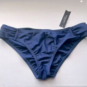 Navy‎ Blue Ruched Bikini Bottoms